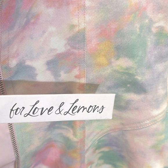 FOR LOVE & LEMONS Smythe Mini Dress In Tie Dye size Large - Picture 8 of 10